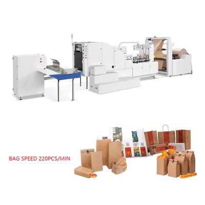 China food & Beverage Factory Full Automatic Square Paper Bag Machine Bottom Product Paper Bag Making Machine Machinery for sale