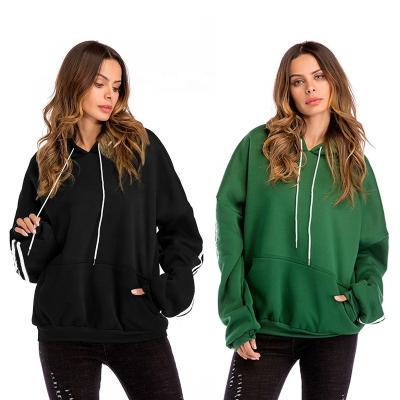 China Women Drop Shoulder Anti Wrinkle Anti Wrinkle Winter Drawstring Long Sleeve Oversized Sweatshirt Women Clothes Pullover Plus Size Women's Hoodies and Sweatshirts for sale