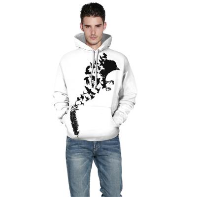 China High Quality Men's Anti-Wrinkle 3D Color Block Clothes OEM Pullover Washing Long Sleeve Green Hair Monster Print Graffiti Christmas Hoodie for sale