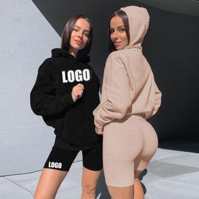 China Anti-pilling Anti-pilling 2021 Autumn Leisure Sweatshirts Custom Quantities Small Sweated Apparel Long Sleeves Suits Shear Pieces Pullover Hoodie Two Sets for sale