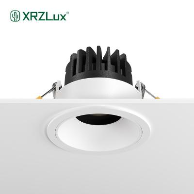 China XRZLux Modern Narrow Recessed Ceiling Anti-glare Deep Spot Of LED Downlight Fixture Frame Ceiling Lamp 8W 10W Down Light for sale