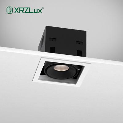 China XRZLux 7W 10W Aluminum Square Recessed Ceiling LED Downlight Modern Indoor Led Grill Light High Quality Grill Lamp Fixtures for sale