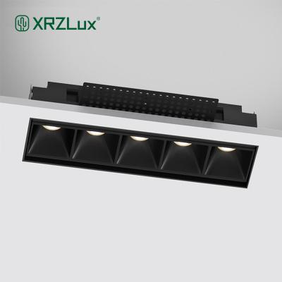 China XrzLux 9W 15W 30W Modern Modern Rectangle Aluminum Fixture Led Hotel Linear Decor Home Light Recessed Downlight Indoor Lighting for sale