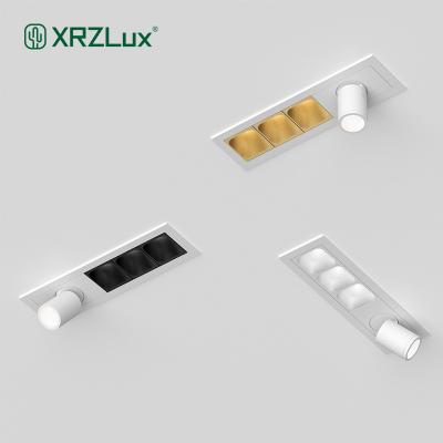 China XRZLux Modern UL Ceiling Recessed Led Downlight 10W 20W Linear Rectangle Grill Ceiling Lamp AC110V 220V Led Spot Light For Home Decor for sale