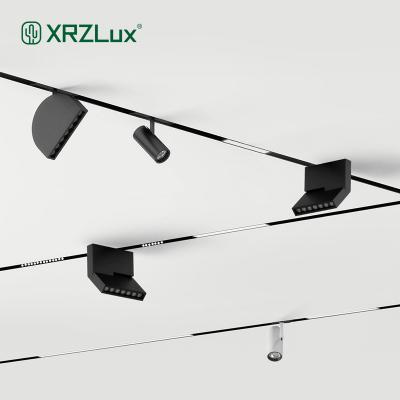 China XrzLux Track Lighting System DC24V Minimalist Magnetic Recessed Dimmable Led Track Lights Indoor Showroom Lamps High End Lighting Fixture for sale