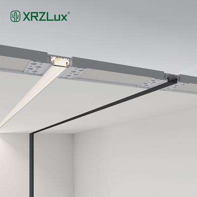 China XrzLux Embedded 18W/m Recessed Trimless Led Strip T-slot Aluminum Profile Linear Light Modern Design Led Wall Light Indoor Lighting for sale