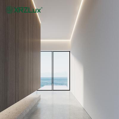 China XRZLux LED Channel Light Modern Recessed Aluminum Ceiling LED Wall Joint Lighting 9.5W/m Aluminum Profile Linear Strip Light for sale