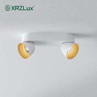 China XRZLux Modern Double Heads Surface Angle Mounted Rotatable COB LED Downlight 15W Adjustable Ceiling Lamp Spotlight LED Ceiling Light for sale