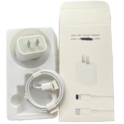 China PD Fast Charging wholesale Original Charger USA EU UK Plug Fast Charging Type-c 20w Cable Charger Set For Iphone 14 13 proMax for sale