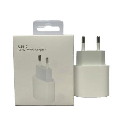 China Mobile Phone Wholesale 1-1 original 20W PD Fast Charge USB C Charger Wall Charger, Quick Charge Power Adapter  EU Plug Compatible For iPhone for sale