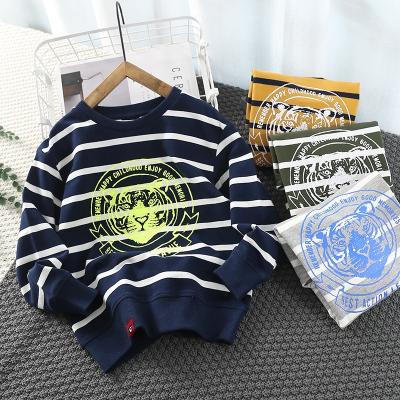 China Hip Hop Boys T-shirt Cotton Fabric Breathable Printed Striped Design Plus Size Tees for sale