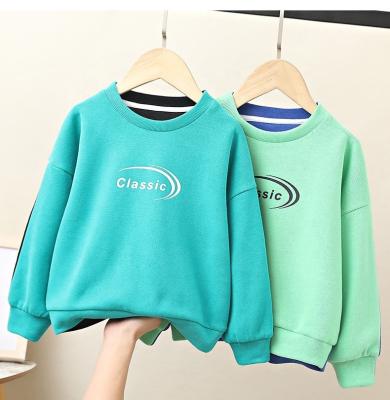 China Fashion Round Neck Breathable Boys Long Sleeve T-shirt Printed Cotton Kids Sweatshirt for sale