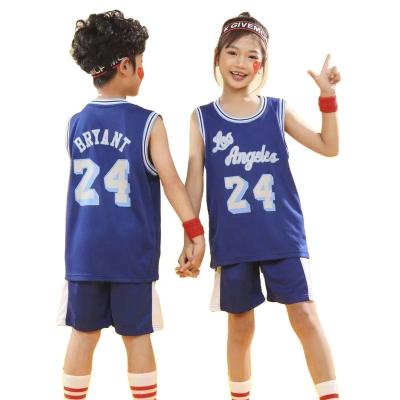 China Hip Hop/Breathable Quick Dry Kids Girls Boys Sports Summer 2 Piece Suit Basketball Tank Top Boys Girls Kids Clothing Sets for sale