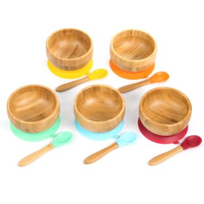 China Organic minimalist mix and match - bamboo baby gift set. Bamboo Baby Bowl + Bamboo Baby Divided Dish of + Matching Set of 5 Spoons. Big for sale