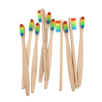 China Factory Disposable Eco-friendly Bamboo Toothbrush Charcoal Toothbrush for sale