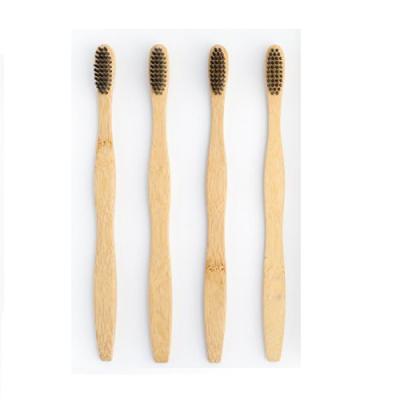 China Disposable bamboo toothbrush with soft soft, 8 packs natural, biodegradable, baby bamboo toothbrush for sale