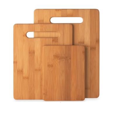 China Sustainable Easy Clean Wooden Cutting Board Bamboo Chopper Set Bamboo Cutting Board for sale