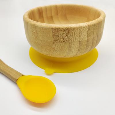 China Environmentally Friendly High Grade Bamboo Tableware Baby Feeding Cutlery Baby Bamboo Bowl for sale