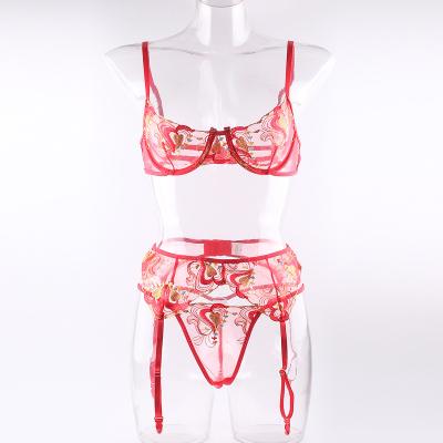 China Adults 2021 new lace three-dimensional embroidery slit sexy lingerie for sale