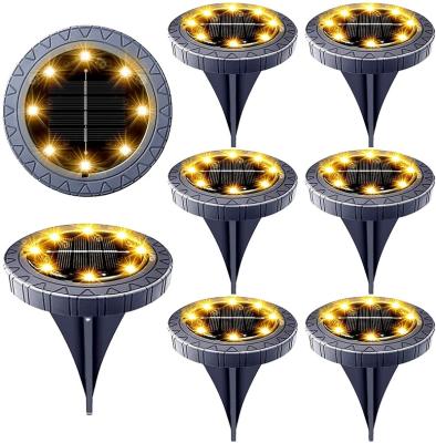 China 8Pack Architectural Solar Powered Ground Lights Waterproof LED Garden Landscape Pathway Solar Light Outdoor Patio Yard Lighting for sale