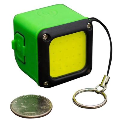 China USB Charging/Magnetic Rechargeable Torch Lights Mini Keychain Flashlight Outdoor Camping USB COB LED Portable Waterproof/Handheld Cube Light for sale