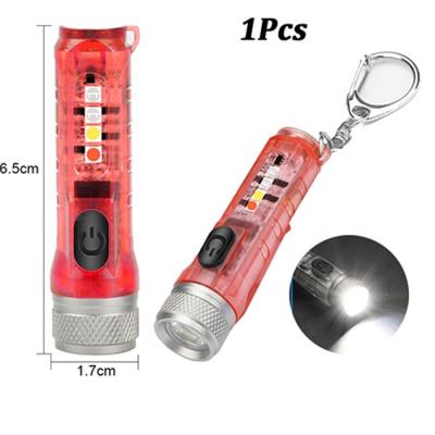 China Portable Charging/Waterproof/USB Rechargeable LED Outdoor Camping Lights UV Flashlight USB Mini Keychain Torch Light Waterproof Emergency for sale