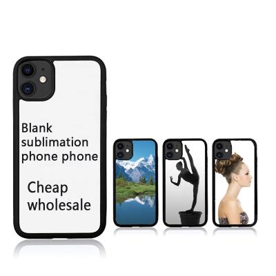 China 2D Sublimation Printing Sublimation Mobile Phone Protective Shell Cover PC+TPU Material Empty Mobile Phone Cases for sale