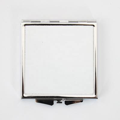 China Square Convenient Metal Cosmetic Mirror Folding Convenient Sublimation Cosmetic Mirror for sale