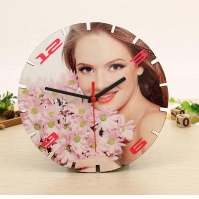 China China Sublimation Panel Wooden Frame Clock MDF for sale