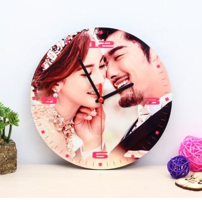 China China Sublimation Of Wooden Frame Blank Wall Clock for sale