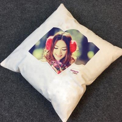 China Non - Toxic Pure White Plush Pillowcase Double Sided Printing DIY Sublimation Pillowcase for sale