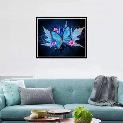 China New Full Drill Classic/Postmodern Butterfly Flower DIY Diamond Art Rhinestone Embroidery Cross Stitch 5D DIY Diamond Painting For Home Wall Decor for sale