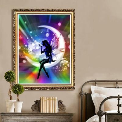 China Gift Idea & Home Decor Butterfly Fairy 5D Diamond Painting Full Drill Round Bead Paint By Number Kit Wall Decor Arts for sale