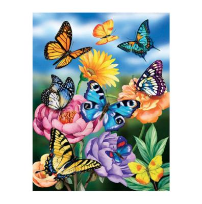 China New Classic/Postmodern Craft Diamond Art Kits Flowers Picture DIY 5D Butterfly Diamond Painting Kits Round Full Drill Arts For Home Wall Art Decor for sale