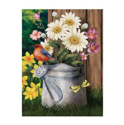 China New Classic/Postmodern Daisy Flowers Diamond Art Kits Diamond Painting Flowers Bottle Full Inch Home Decor 12x16 Adults Wall Drill for sale