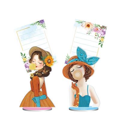 China New Classic/Postmodern Home Stationery DIY Diamond Painting Memo Clip Paper Decoration Photo Holder Desktop Decoration Message Card For Girls Gift for sale