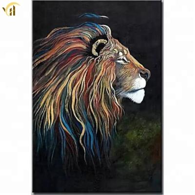 China Hot New ECO Classic Wholesale Canvas Abstract Lions 3d Art Crystal Painting For Gift for sale