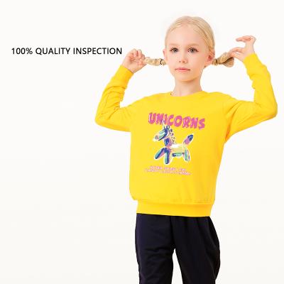 China Autumn fashion boys and girls cartoon print pullover custom children's round neck anti-shrink sweatshirt for sale