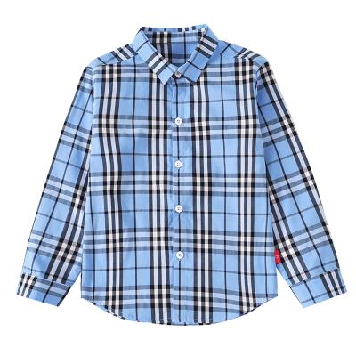 China 2021 High Quality Compressed Shirt Spring and Autumn Children's Plain Boy's Plaid Shirt is 100% cotton and can be delivered immediately for sale