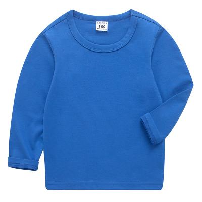 China 2021 kids anti-shrink single and long sleeve T-shirt girls and boys spring clothes loose Korean fashion. Delivery at any time for sale