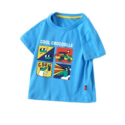 China Wholesale Compressed Cotton Kid's Simple T-shirt To Print School Uniform Custom Logo T-shirt For Kids for sale