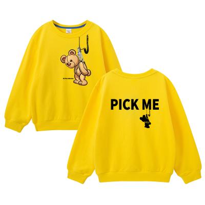 China Anti-shrinkage Minimum Order Quantity: 1 piece, single double-sided printed sweater, cheap wholesale fashion custom children's autumn wear for sale