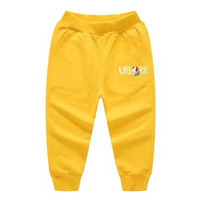 China Color Fade Proof Spring and Summer 2021 Factory Wholesale Children's Pants Unicorn Children's Sportswear for sale