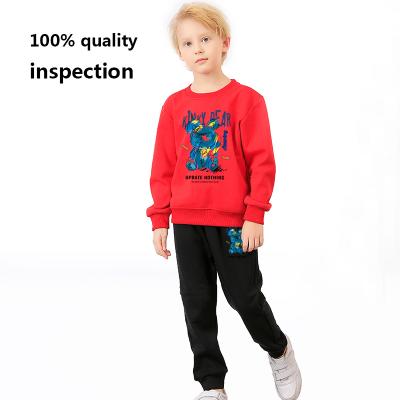 China Custom Made Casual Oversized Comfortable Crewneck Kids Girls 100% Cotton Long Sleeve Sweatshirt for sale