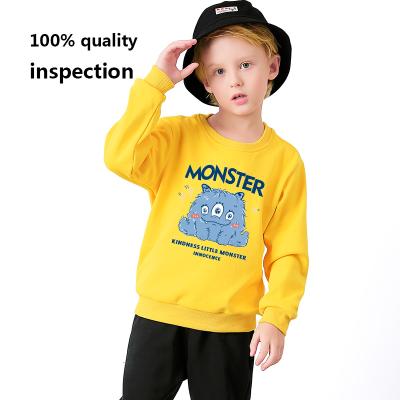 China Custom Anti-Shrink Boys Fleece O-Neck Breathable Logo Children's Full Sleeve Sweatshirts for sale