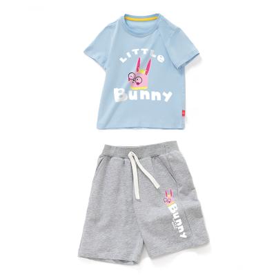 China Cute Hot Sale Summer Kids Clothing Set Stylish T-shirt And Short Two Piece Sets For Girls Boys for sale