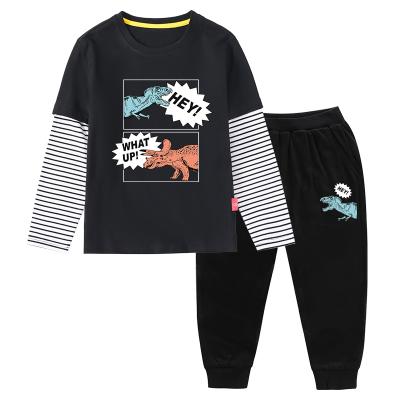 China 2021 anti-shrink spring and autumn boutique outfit baby clothes sets kids pajamas sleepwear for boys and girls for sale