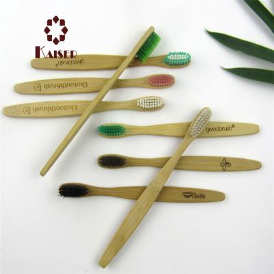 China Biodegradable Degradable Bamboo Toothbrush / Kids Size Bamboo Toothbrush for sale