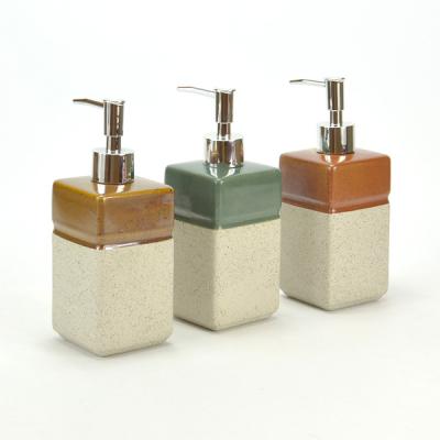 China Best Selling Products Eco - Friendly Square Glazed Ceramic Hotel Liquid Soap Dispenser for sale