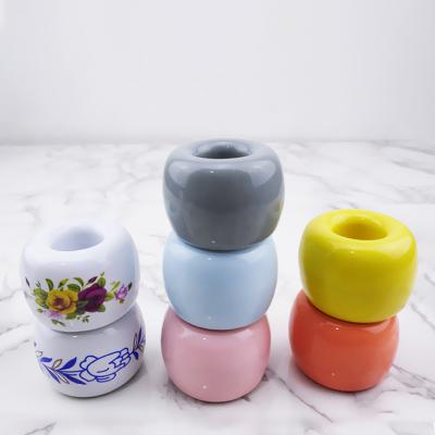 China Viable Wholesale Creative Ceramic Small Bath Modern Bathroom Accessory Toothbrush Holder Organizer for sale